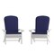 Flash Furniture White Adirondack Chairs with Blue Cushions, 2PK 2-JJ-C14501-CSNBL-WH-GG - alternate 4